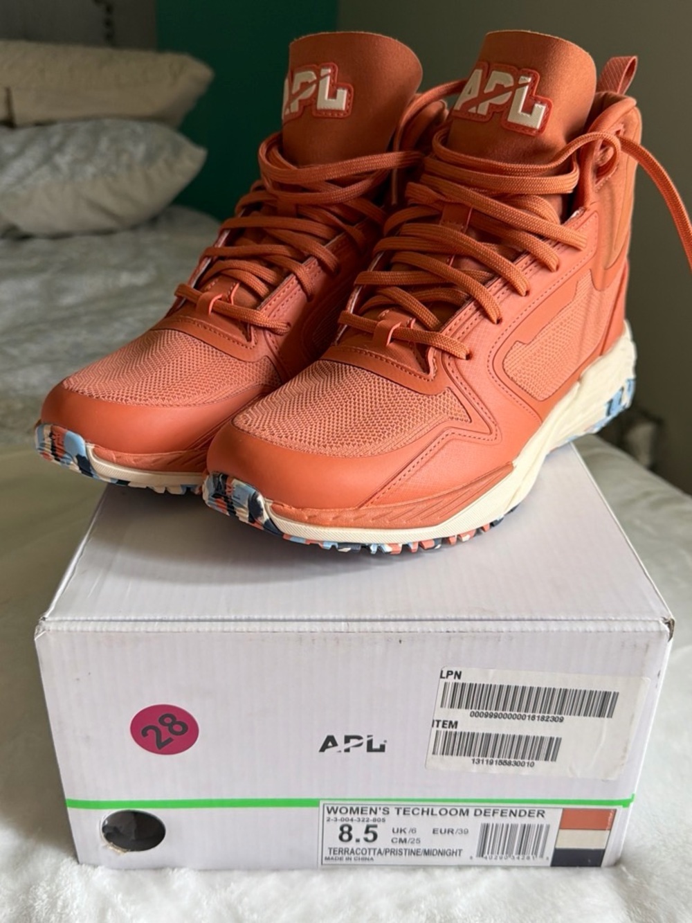 APL Kids' High-Top Sneakers in Terracotta Orange